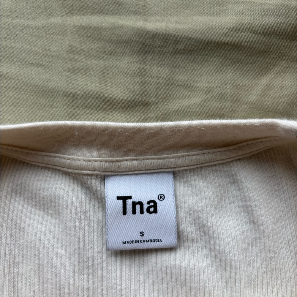 TNA Cream Ribbed Tee - Picture 2 of 4